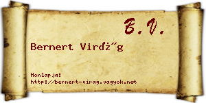 Bernert Virág névjegykártya